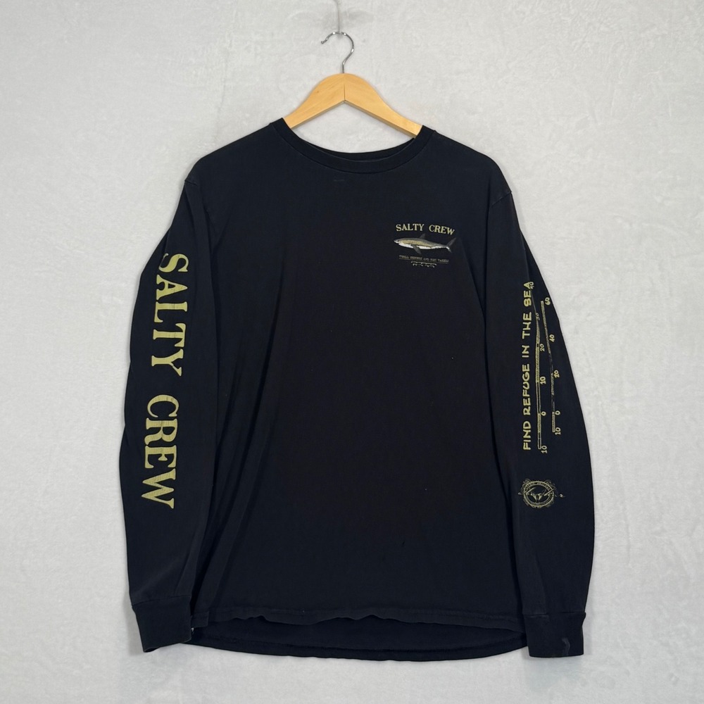 Salty Crew Black Long Sleeve Graphic T-Shirt Large